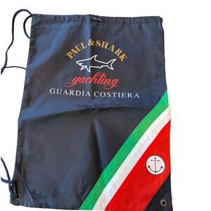 Paul & Shark Yachting Guardia Costiera Drawstring Backpack Navy Blue Italy